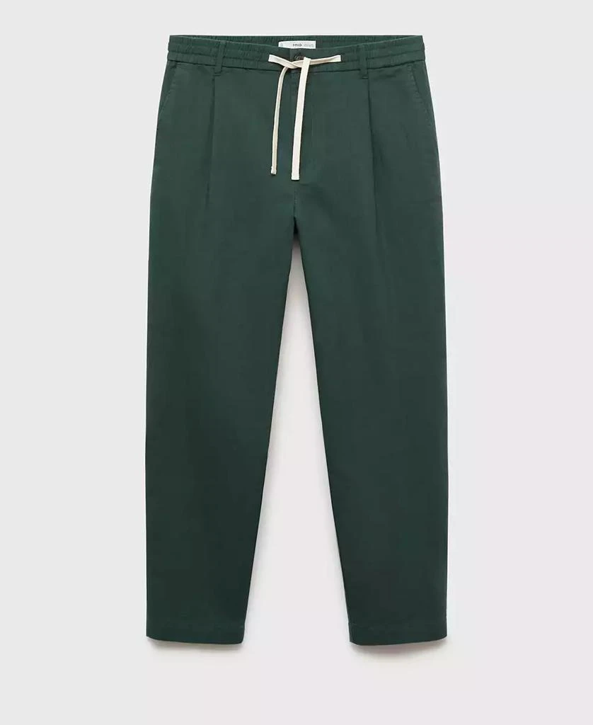 Mango Men's Slim-Fit Linen-Blend Drawstring Pants 2