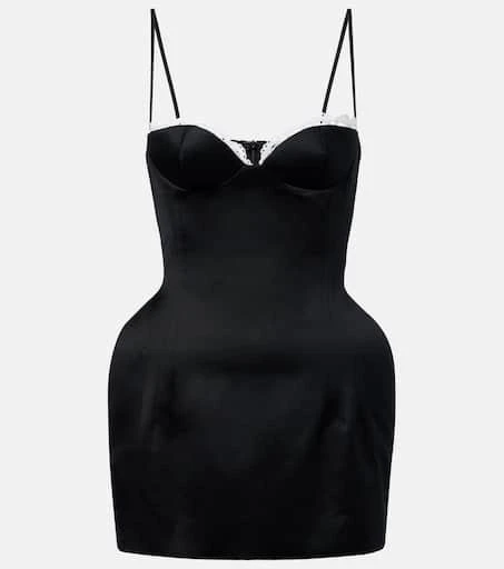 Magda Butrym Crochet-trimmed cotton bustier dress 1