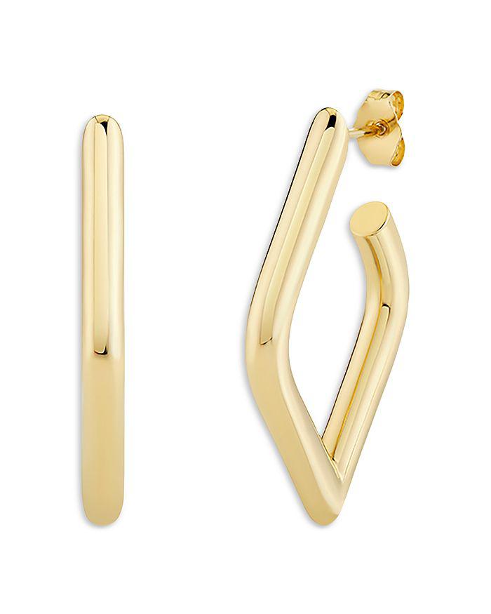 Sydney Evan 14K Yellow Gold Large Pure Hollow Tube Earrings