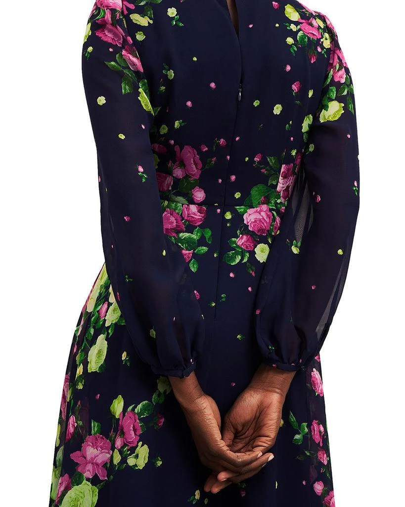 HOBBS LONDON Eva Floral Print Silk Midi Dress 6