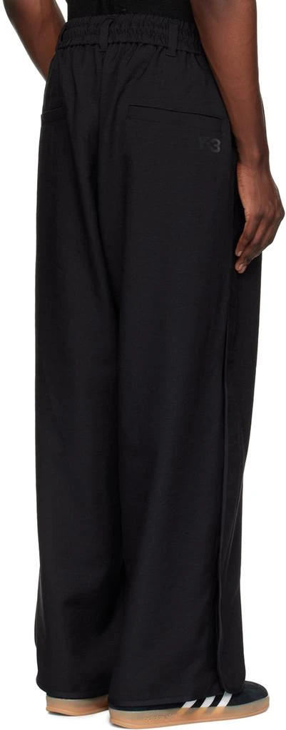 Y-3 Black Sport Uniform Wide Trousers 3