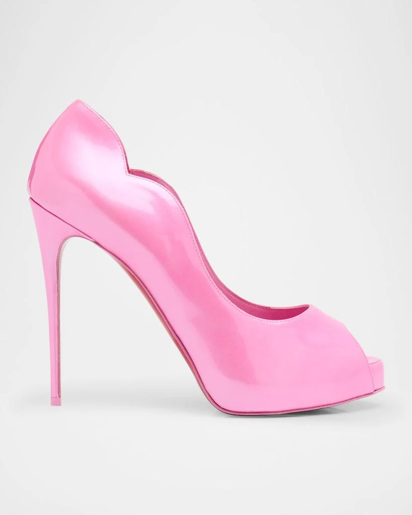 Christian Louboutin Hot Chick Alta Patent Red Sole Pumps 1
