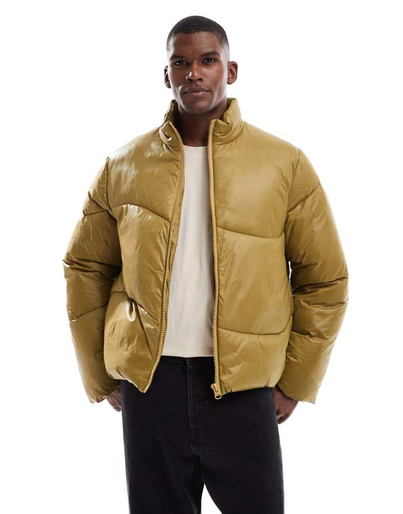 ASOS ASOS DESIGN puffer jacket in mustard