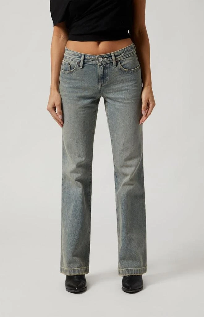 PacSun Jade Low Rise Bootcut Jeans Light Indigo Tinted 2