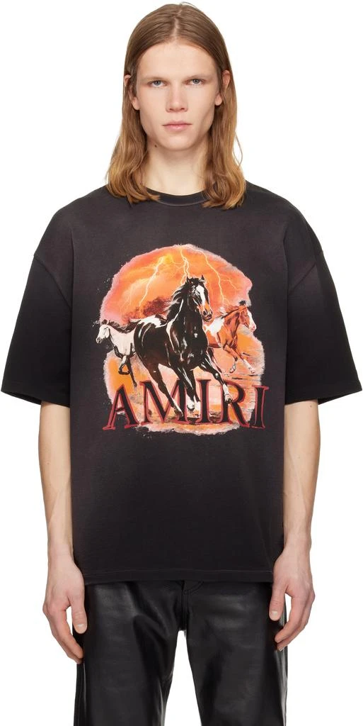 AMIRI Black Plains Oversized T-shirt 1
