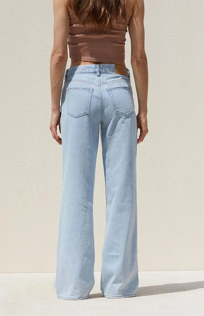 PacSun Light Indigo V-Dip Low Rise Baggy Jeans 4