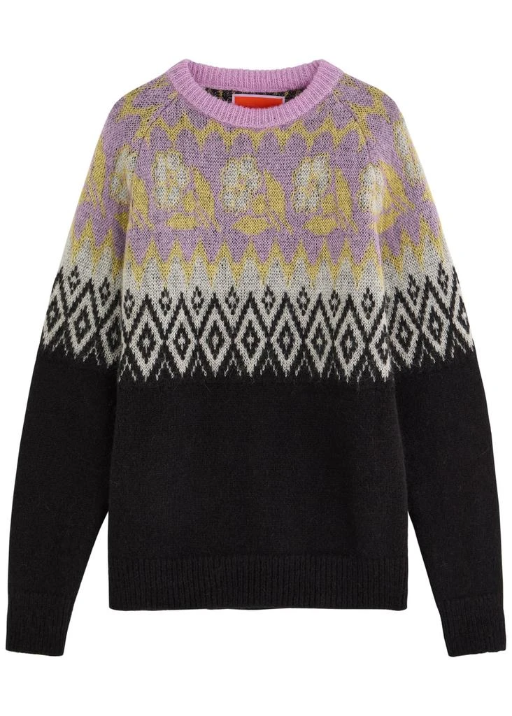 LA DOUBLE J Slope fair isle intarsia alpaca-blend jumper 1