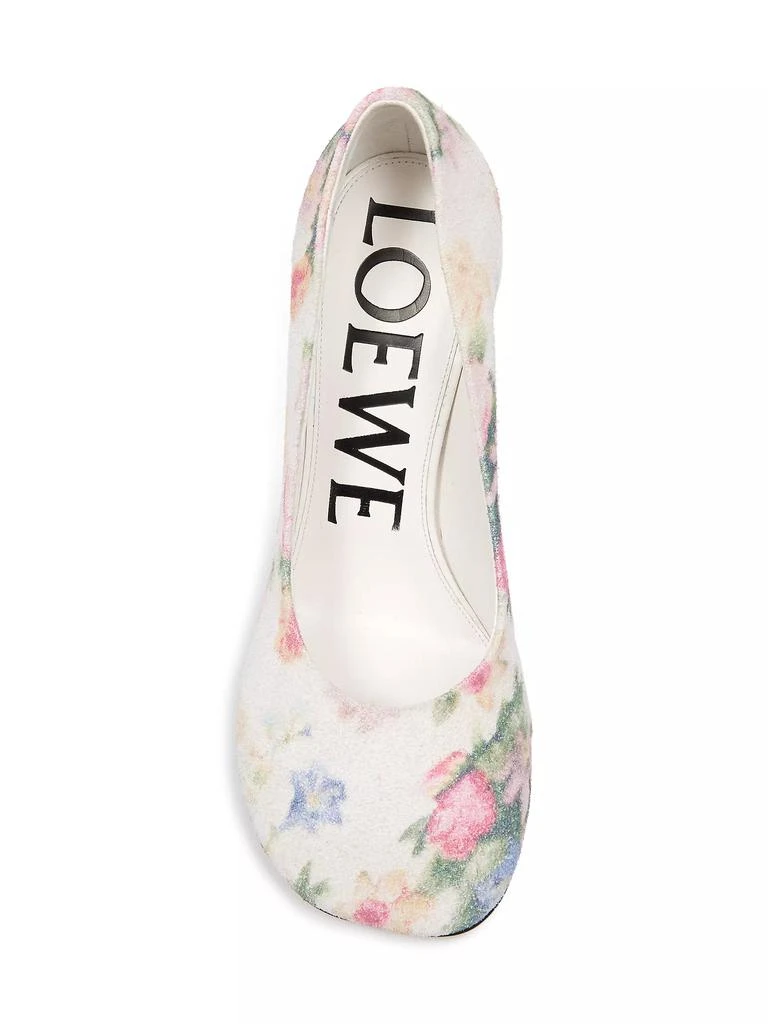 Loewe Toy Floral Brushed Suede Pumps 5