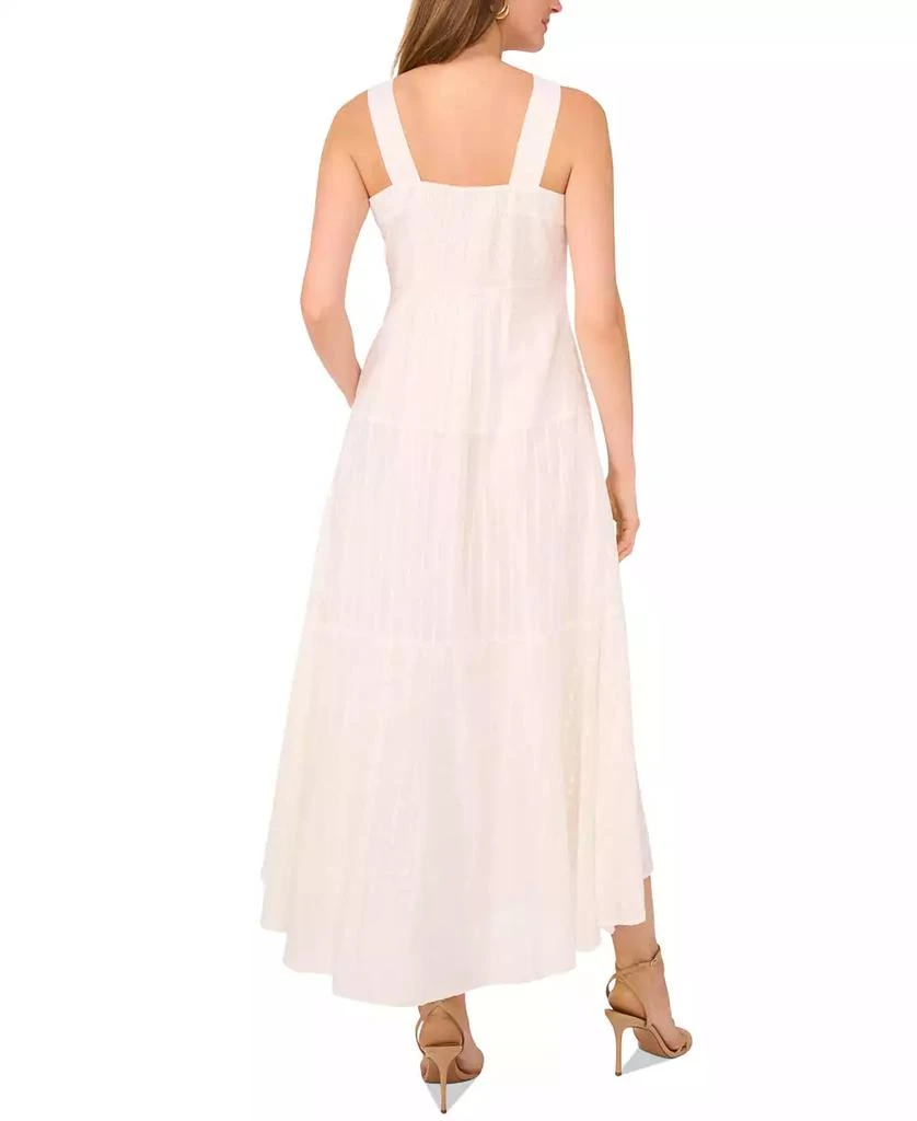 Vince Camuto Women's Printed Square-Neck Smocked-Back Sleeveless Maxi Dress 3
