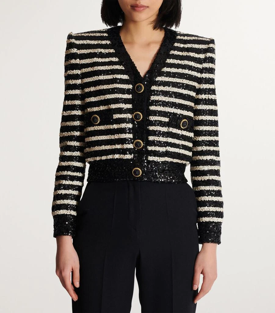 Balmain Sequin Stripe Jacket 4
