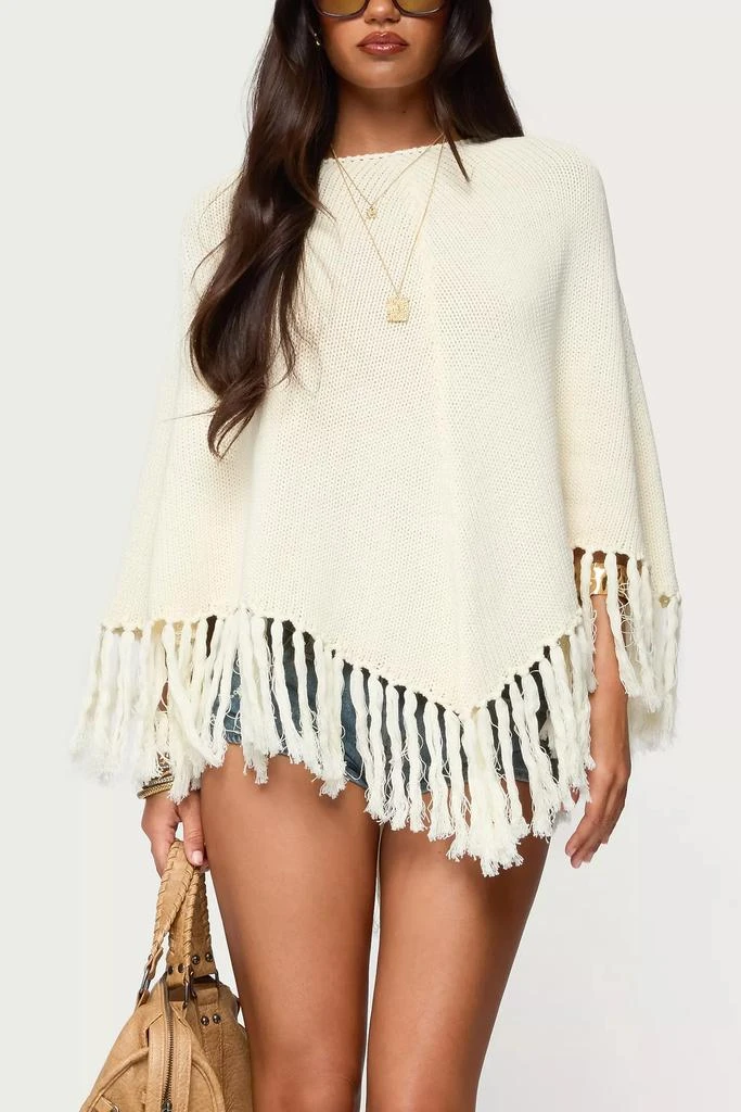 Edikted Edikted Kamila Fringe Knit Poncho 4