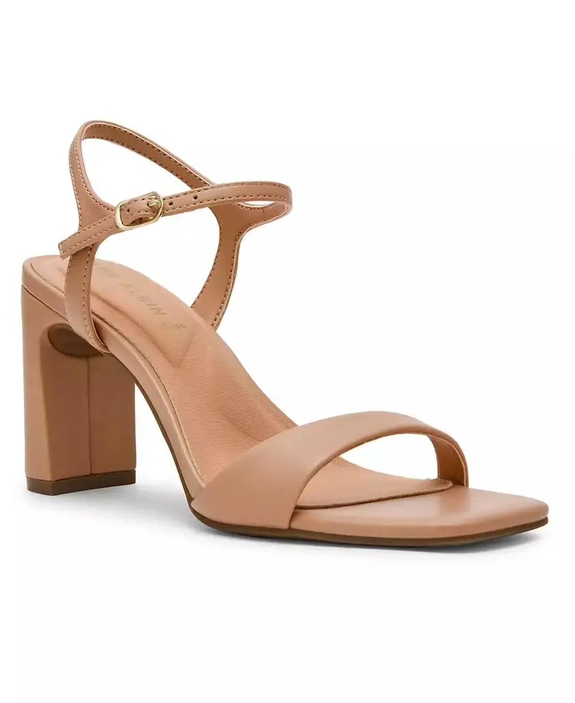 Anne Klein Women's Beata Square Toe Block Heel Dress Sandals