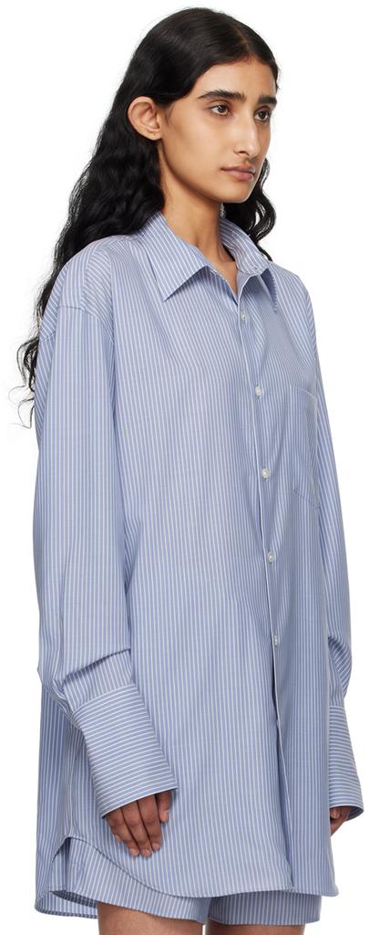 AURALEE Blue Stripe Shirt