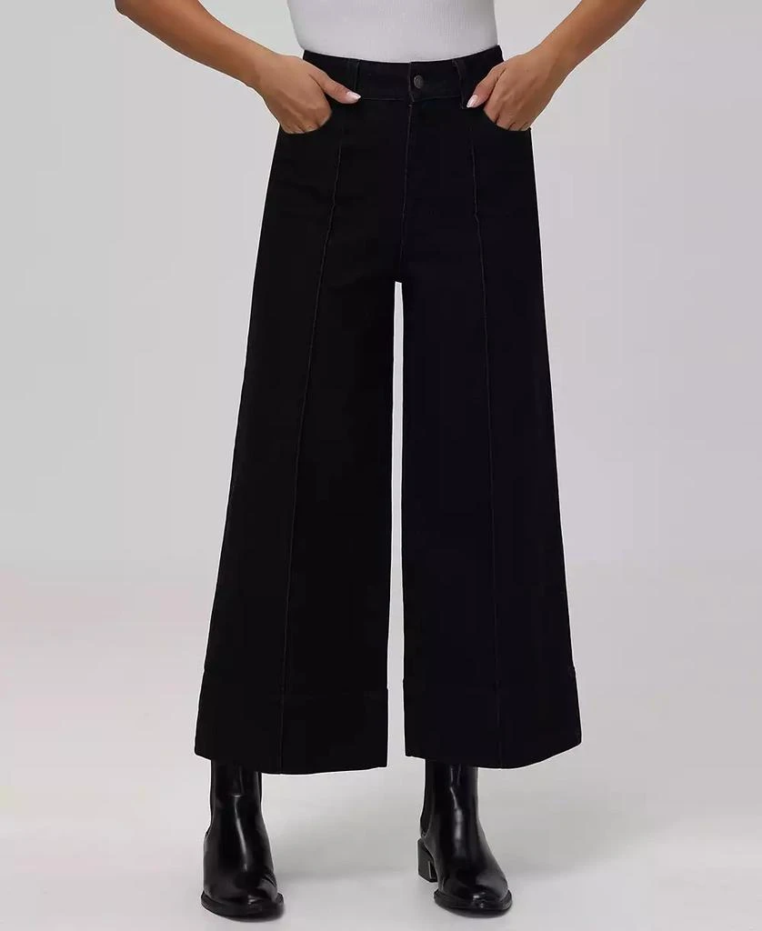 Frye Women's Mid-Rise Cropped Wide-Leg Denim Jeans 1