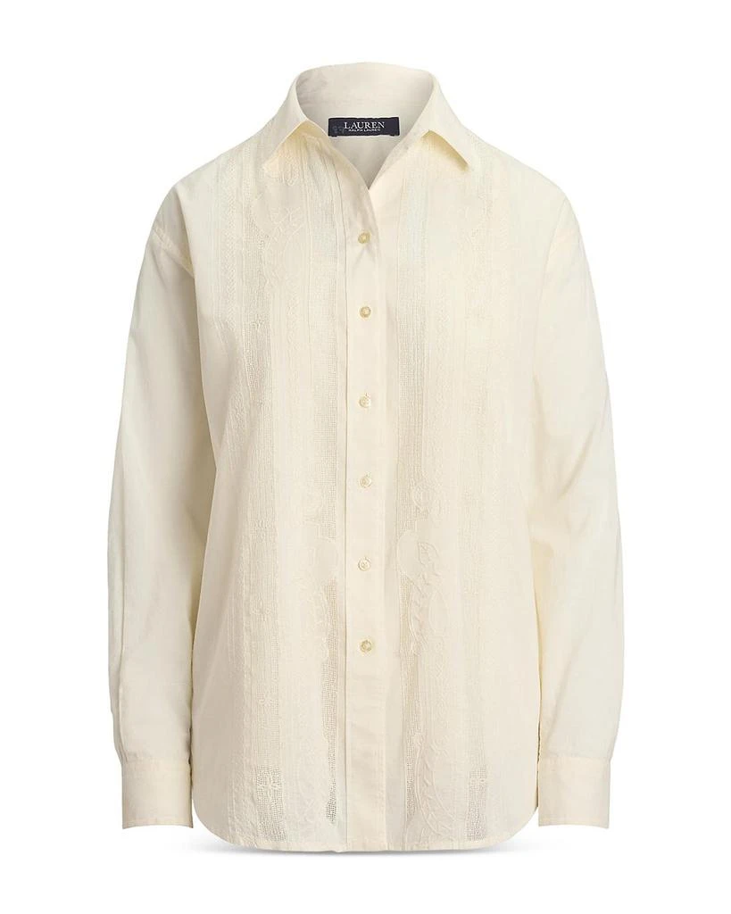 Ralph Lauren Lace Trim Cotton Voile Shirt 5