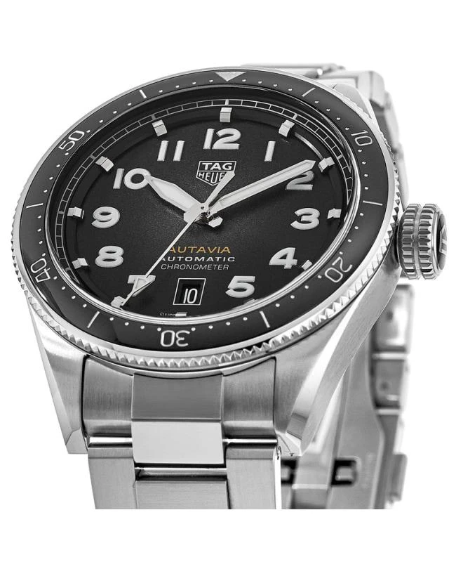 TAG Heuer Tag Heuer Autavia Calibre 5 Chronometer Automatic Black Dial Steel Men's Watch WBE5114.EB0173 2