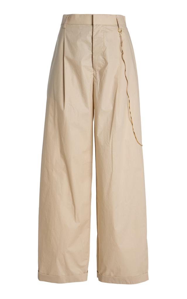 DARKPARK DARKPARK - Danielle Wide-Leg Cotton Poplin Trousers - Neutral - IT 40 - Moda Operandi