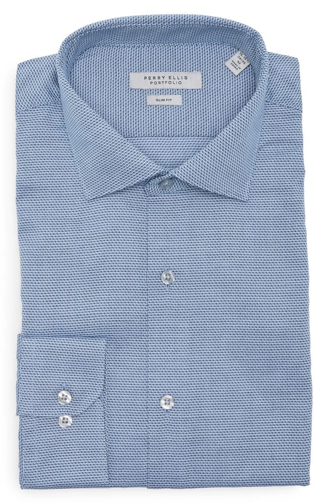 Perry Ellis Slim Fit Double Edge Texture Dress Shirt 3