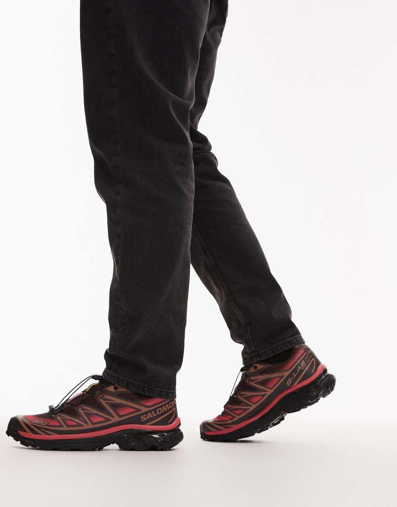 靴 Salomon XT-6 SKYLINE Black 25cm Salomon Salomon XT-6 Skyline trainers in black coffee and rouge
