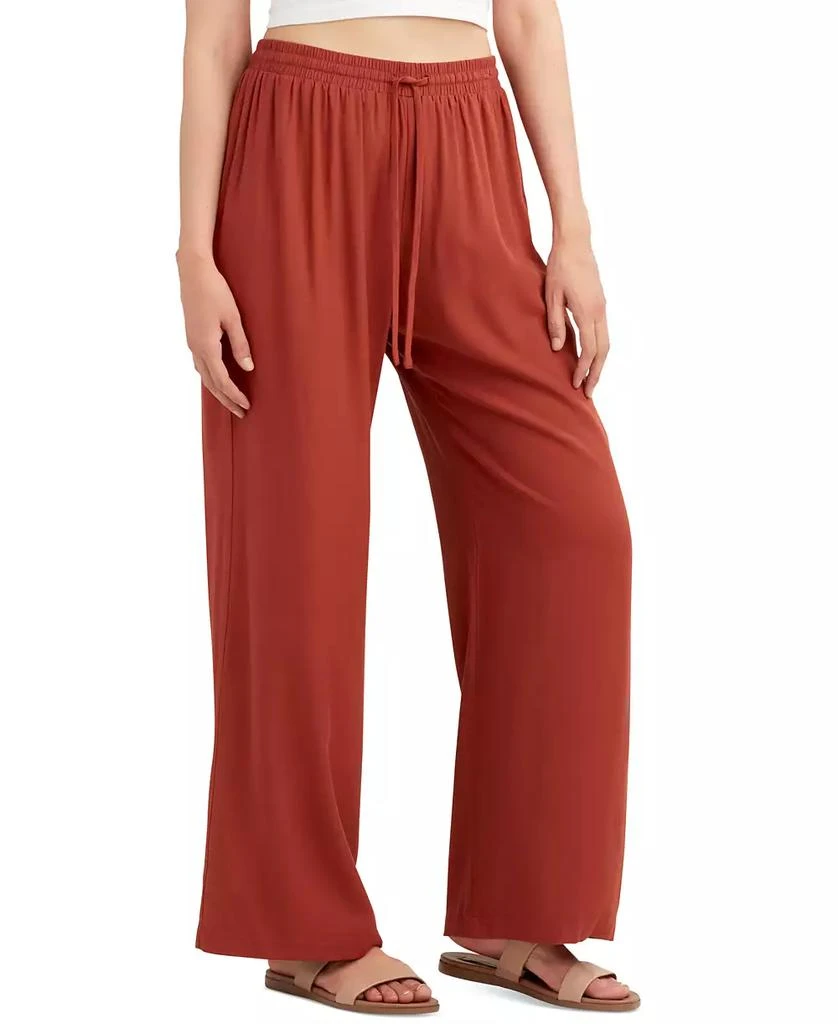 BCX Juniors' Drawstring-Waist Wide-Leg Pants 4