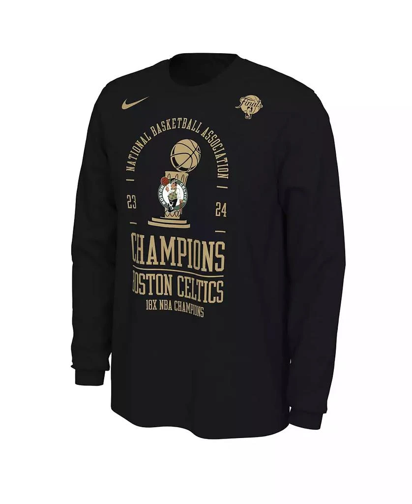 NIKE Men's Boston Celtics 2024 NBA Finals Champions Locker Room Long Sleeve T-Shirt 1