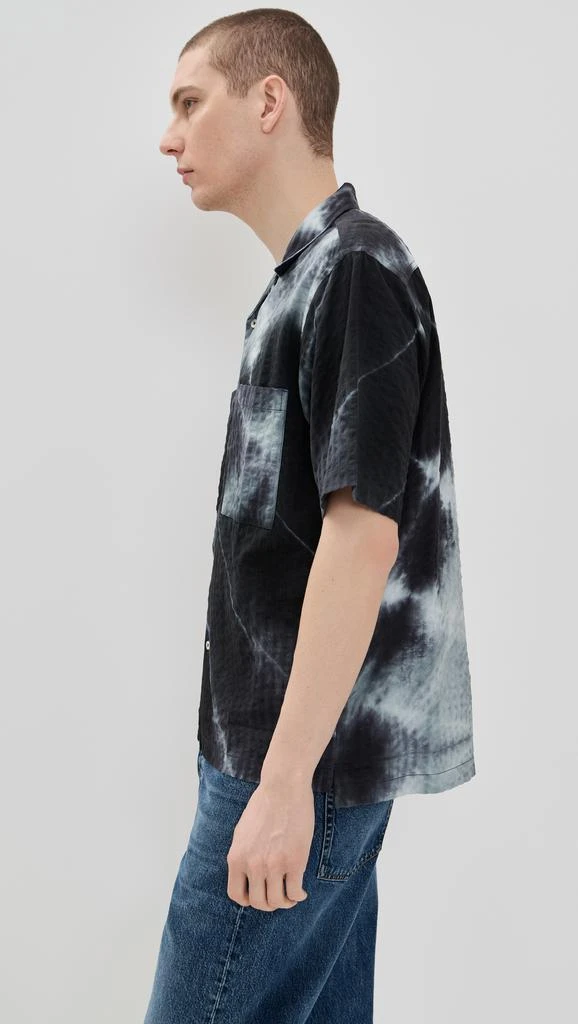 Universal Works Tie Dye Seersucker Camp Shirt 3