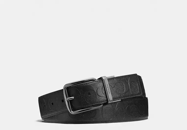 Coach Harness Buckle Cut-To-Size Reversible Belt, 38 Mm