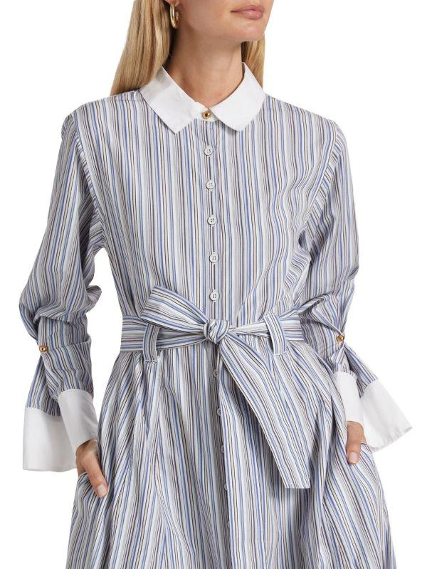 Derek Lam Alana Striped Cotton Long-Sleeve Shirtdress 4