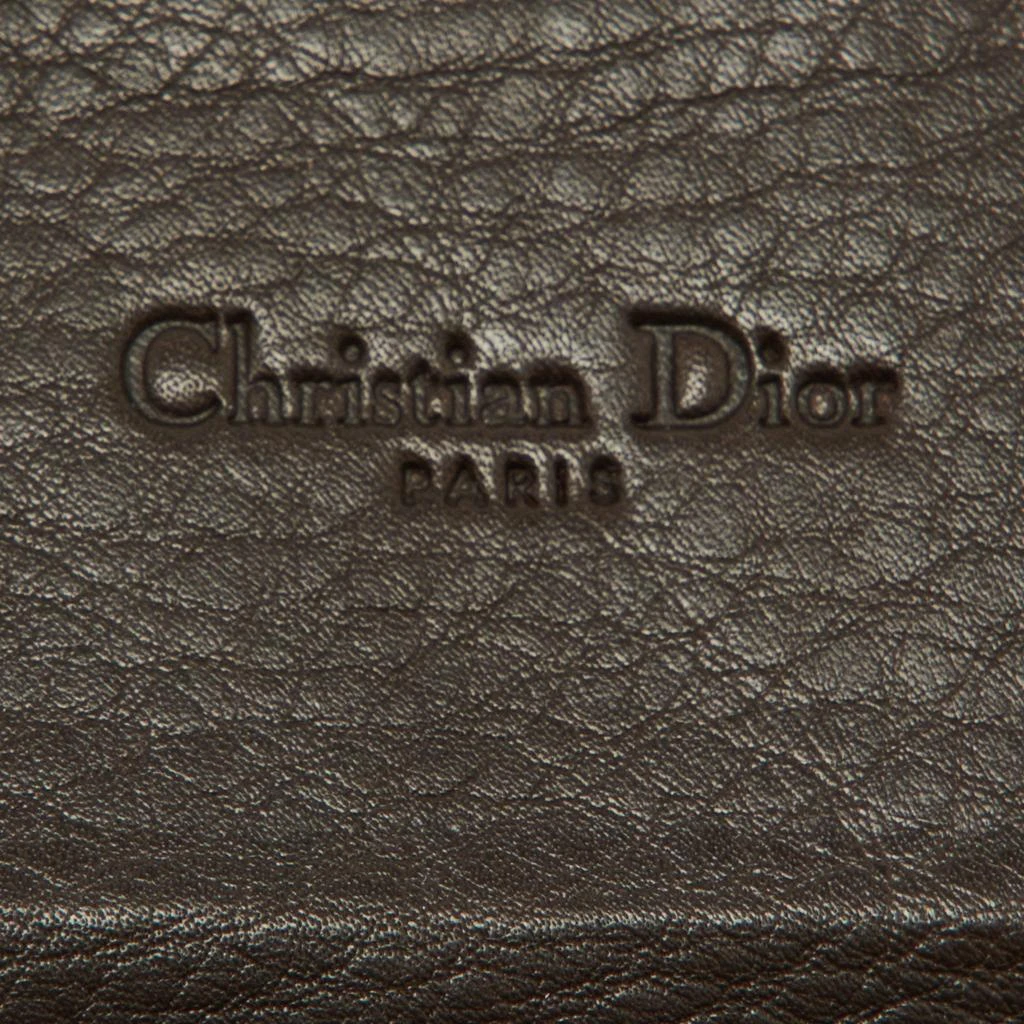 Dior Dior Beige/Brown Oblique Canvas and Leather Flap Continental Wallet 9