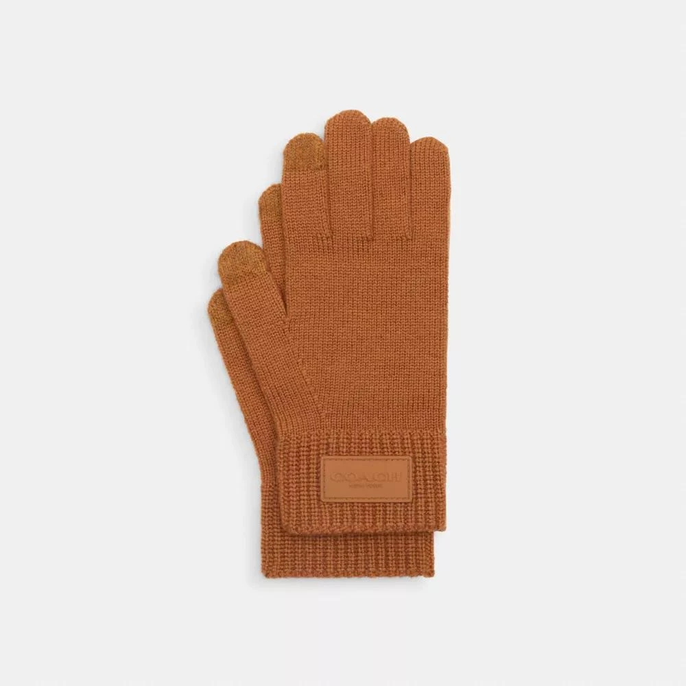 Coach Knit Beanie With Rubber Patch 1