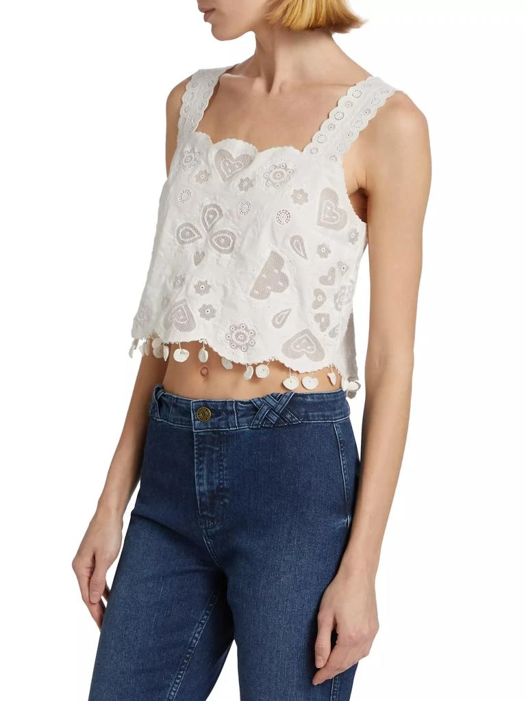 Sea Jeanetta Mesh Lace Crop Tank Top 4