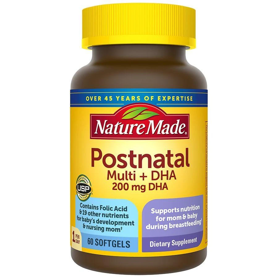 Nature Made Postnatal Multivitamin + DHA 200 mg 1