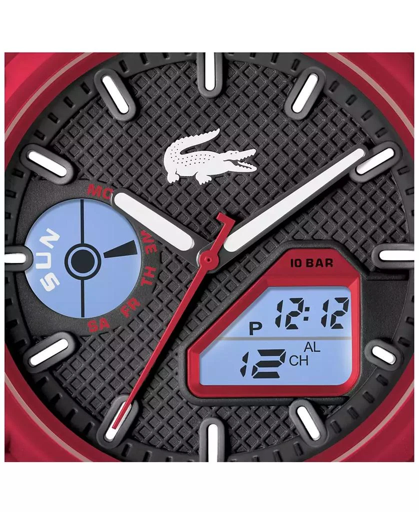 Lacoste Men's LC33 Red Silicone Strap Watch 45mm 3