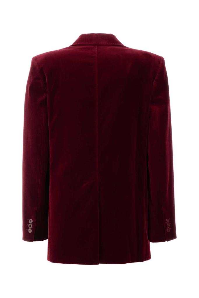 Max Mara TIZIANO RED STRETCH VELVET BLAZER