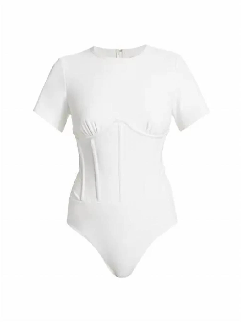 CAMI NYC Xenia Bodysuit In White 5