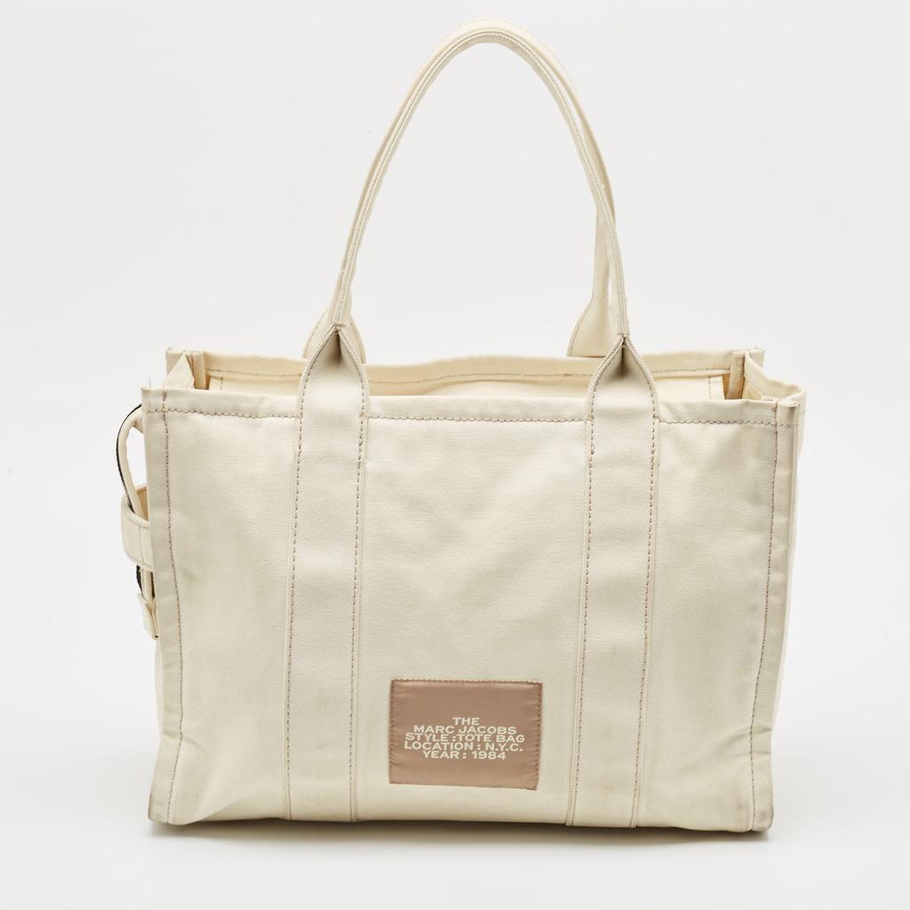 Marc Jacobs Cream Canvas Large The Tote Bag - Tote Bags