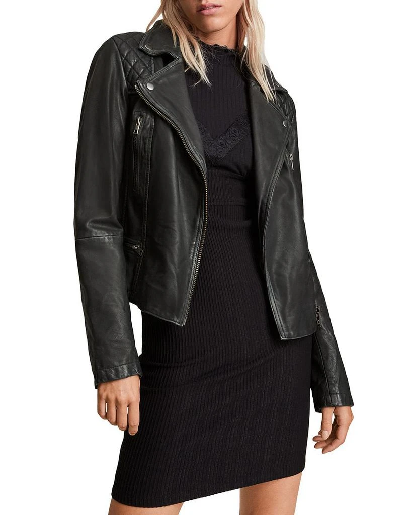 ALL SAINTS Cargo Quilted Leather Biker Jacket 1
