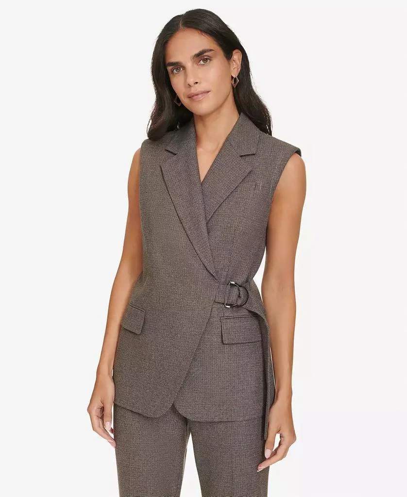 Calvin Klein Women's Houndstooth Belted Vest 1