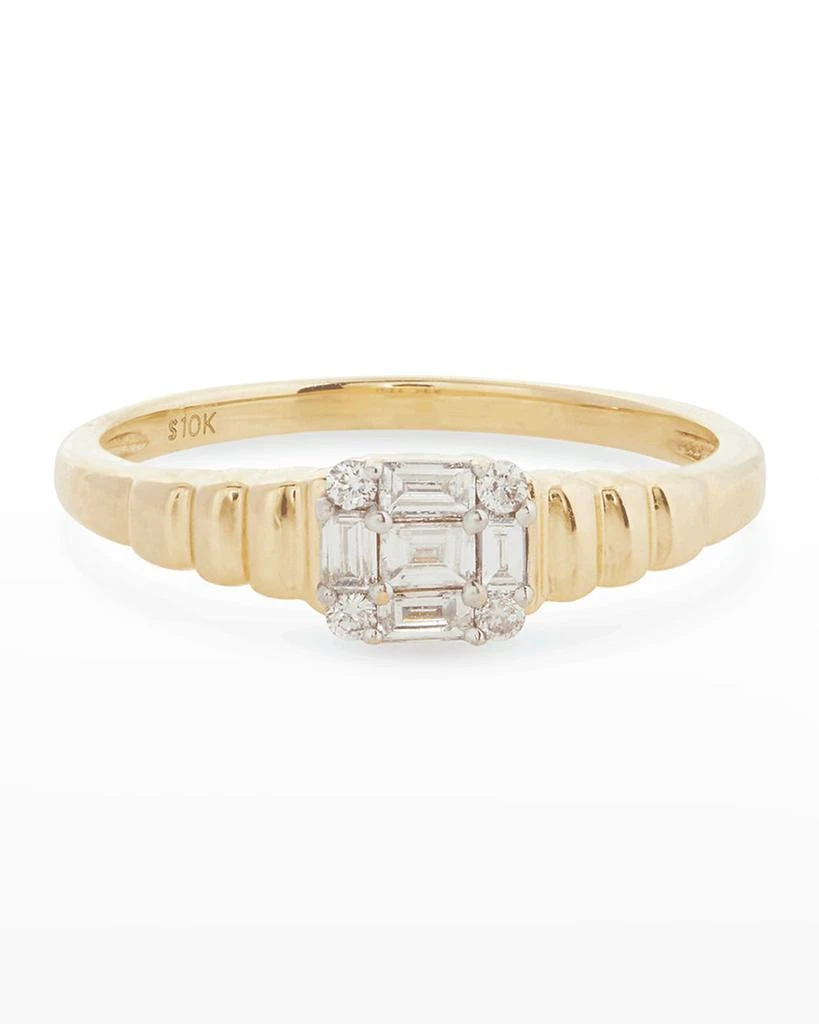 STONE AND STRAND Shield Of Strength Pinky Signet Ring, Size 2.5-4 1