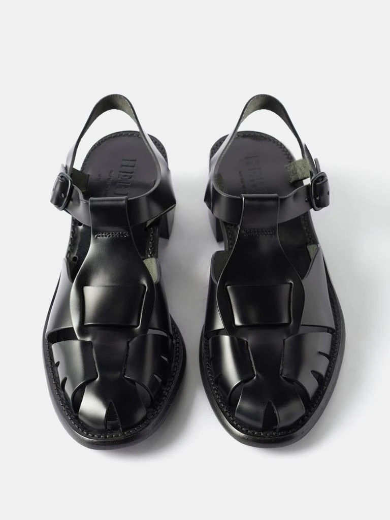 HEREU Pesca cutout leather heeled sandals 3