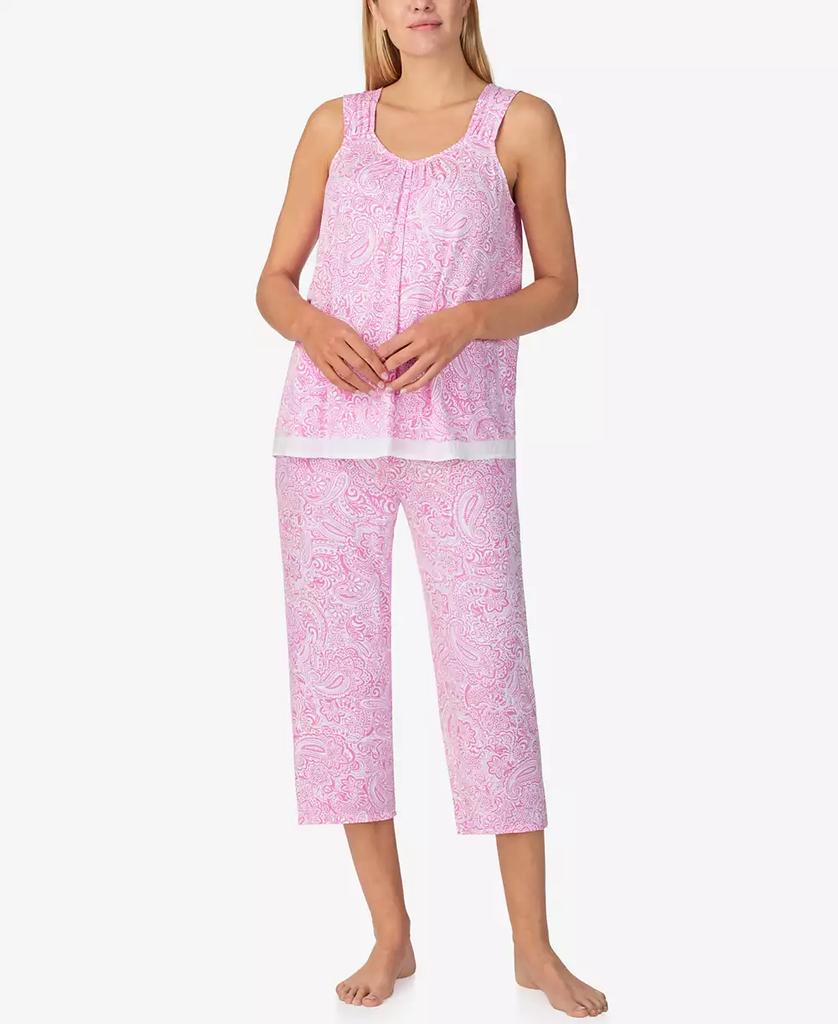 Ellen Tracy Women's Sleeveless Crop Pajama Set