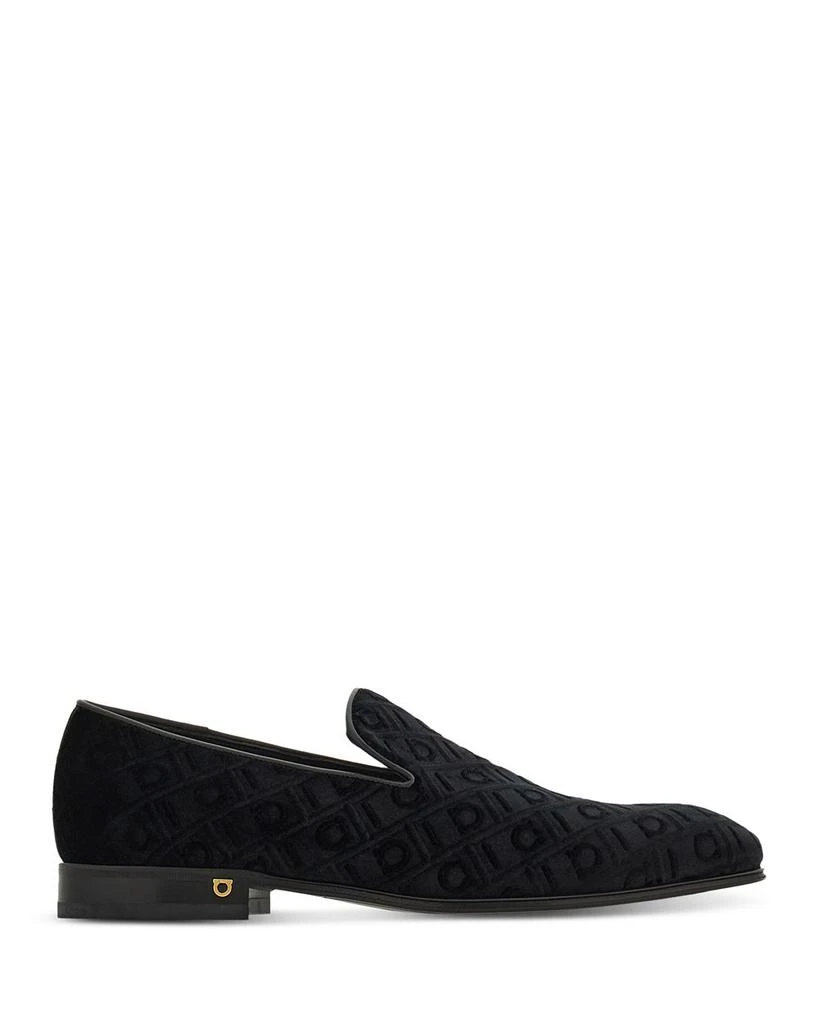 Salvatore Ferragamo Men's Berry Tex Velvet Loafers 1