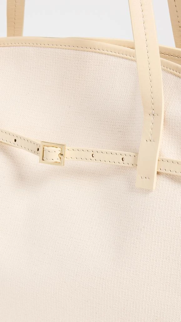 Manu Atelier XL Du Jour Canvas and Soft Calf Leather Tote 4