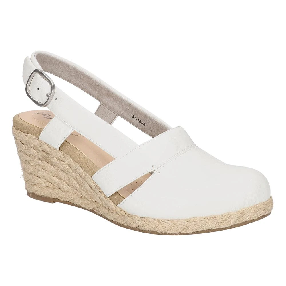 Womens Shoes Easy Street Stacy Espadrille Wedge Sandal Stargaze