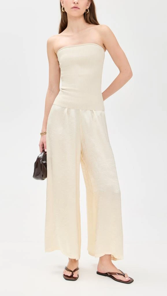 Enza Costa Textured Satin Palazzo Pants 4