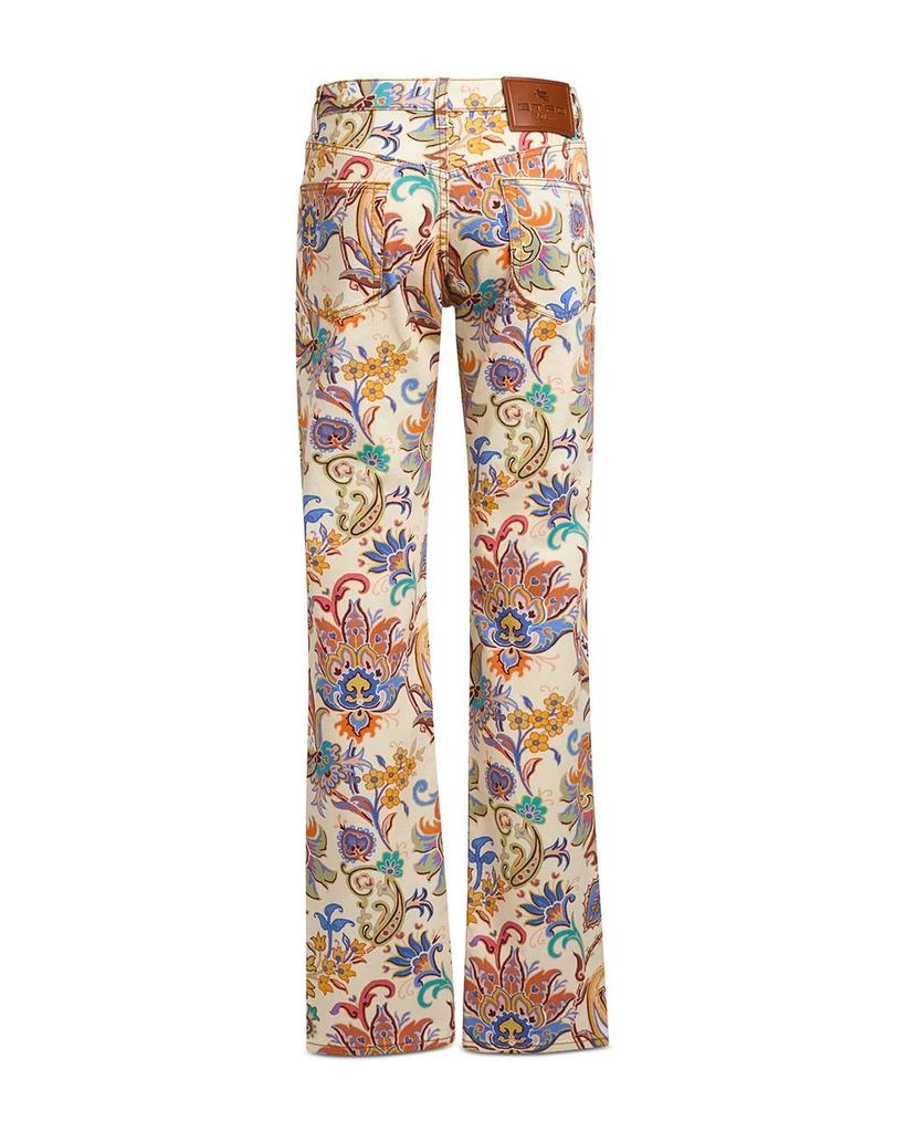 ETRO Printed High Rise Straight Jeans 5