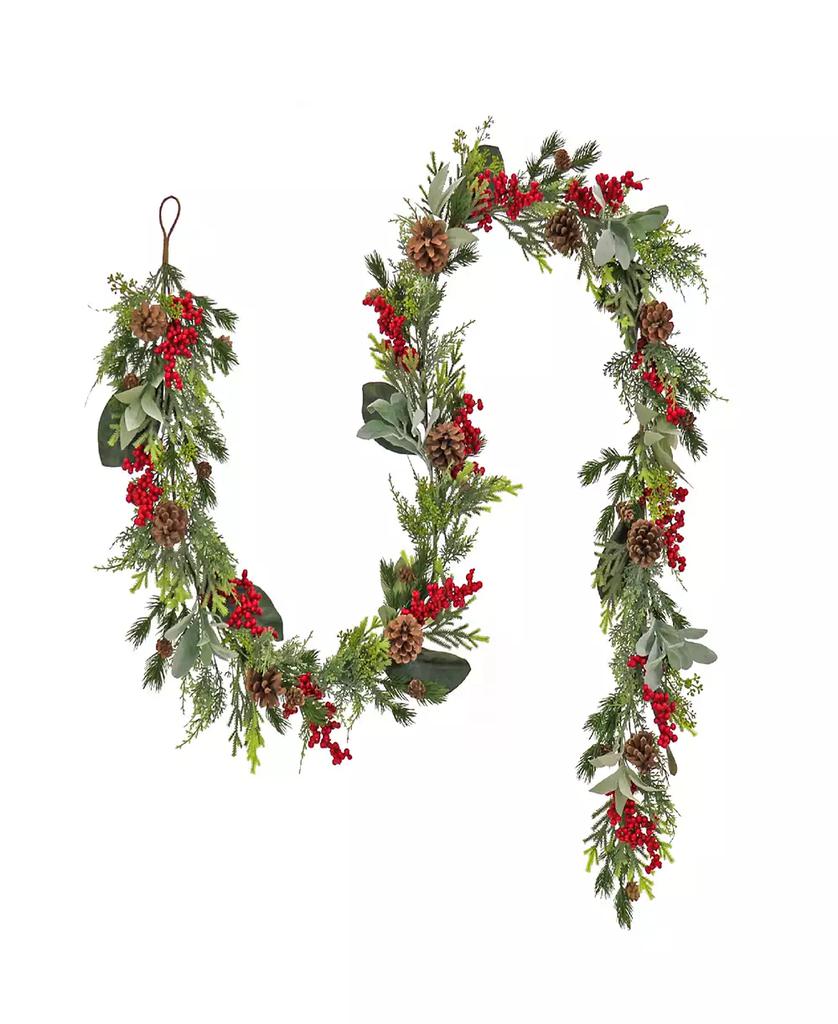 National Tree Company 9' HGTV Home Collection Berries and Greenery Garland