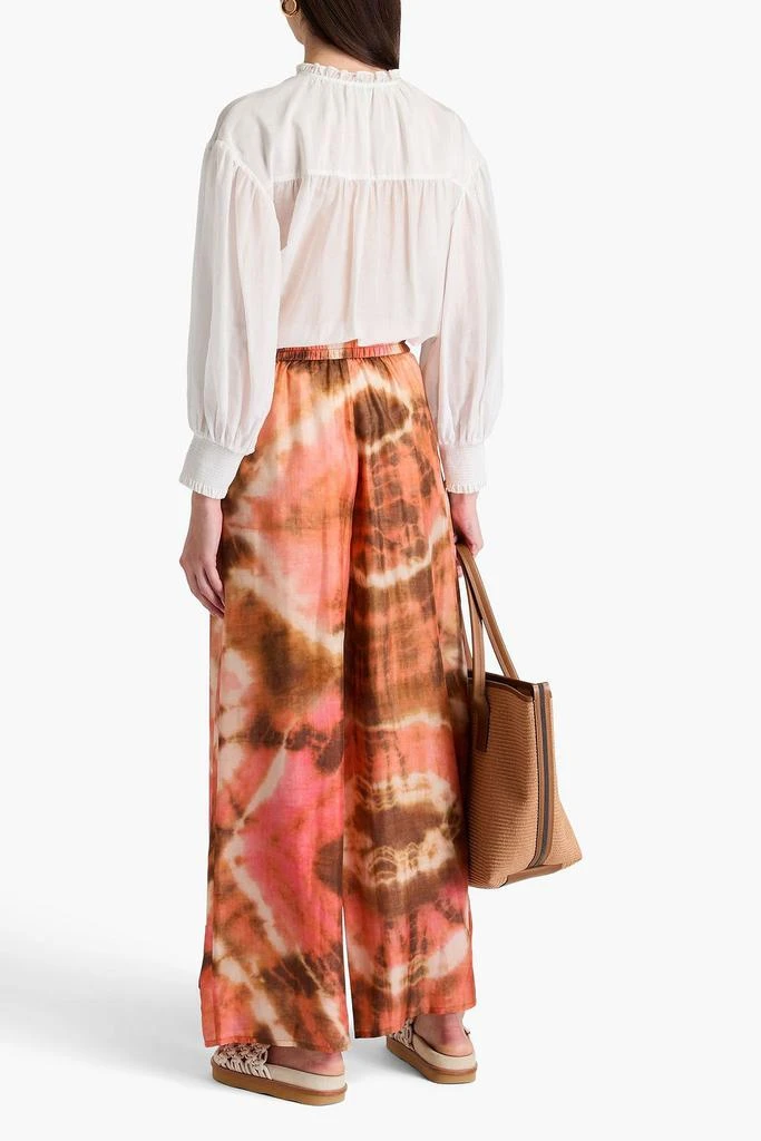 Zimmermann Tie-dyed silk wide-leg pants 3