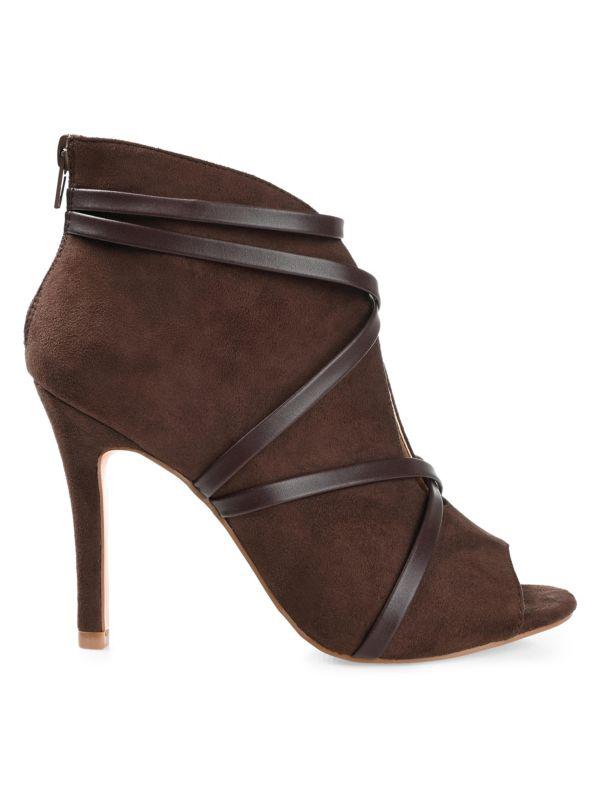 JOURNEE Faux Leather Ankle Boots