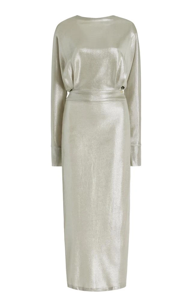 FRANÇOISE FRANÇOISE - Exclusive Noa Lamé Midi Dress - Silver - FR 40 - Moda Operandi 1